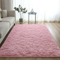 thumbnail image 4 of Homore Cute Fluffy Velvet Carpet Soft Washable Area Rugs for Bedroom/ Living Room Decoration, 4' x 5.9' Cherry Pink, 4 of 8