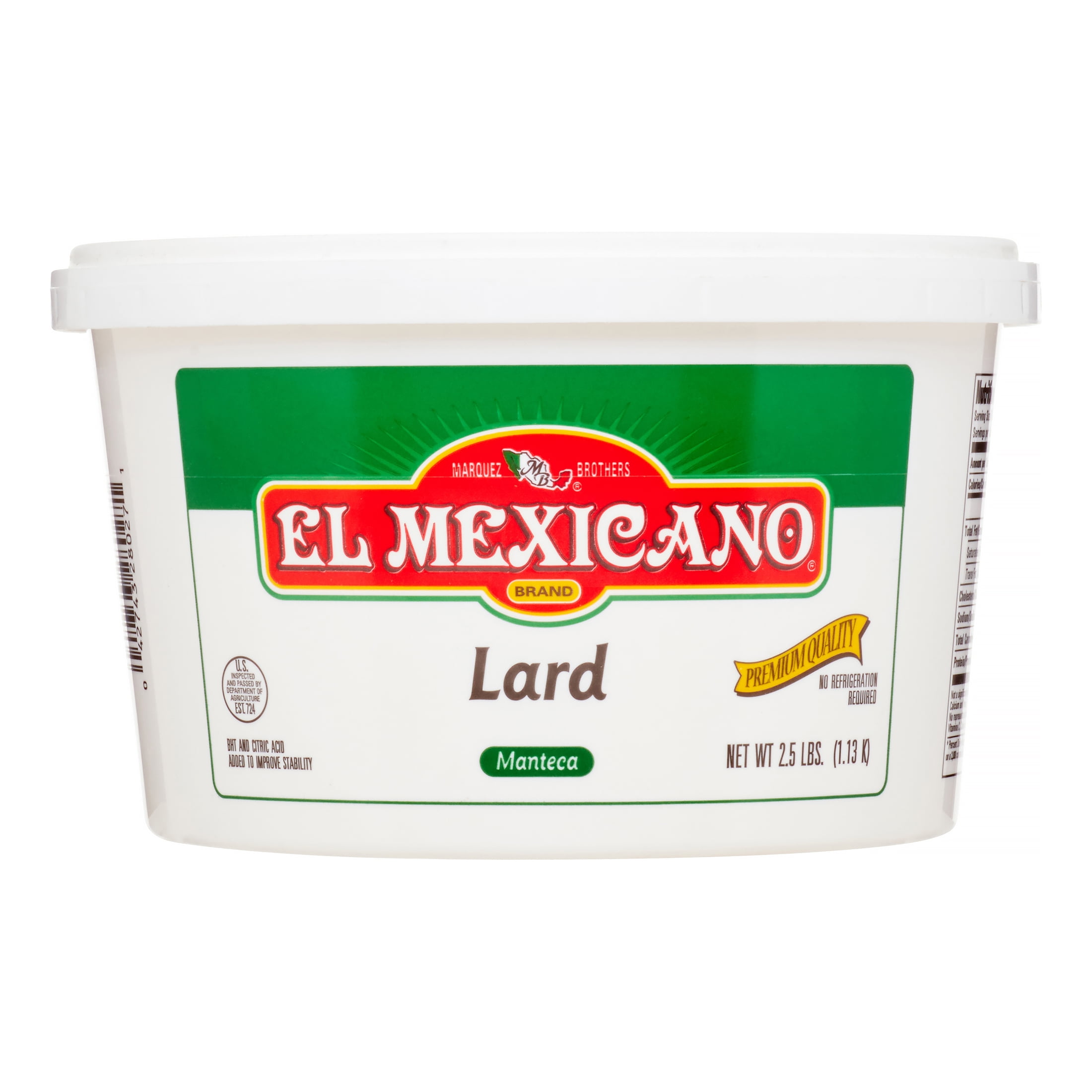 El Mexicano, Lard, 2.5 lb