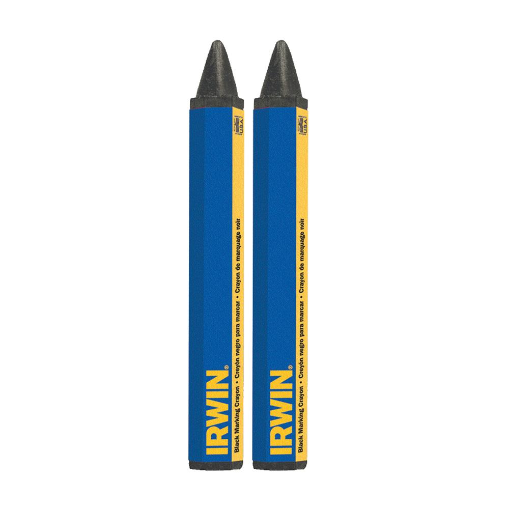 IRWIN Tools STRAITLINE Lumber Crayons, Black, 2Pack (666042