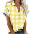 thumbnail image 2 of Blouse à Manches Courtes Imprimée Décontractée Régulière pour Femmes, 2 of 5