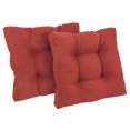 thumbnail image 1 of 19-inch Squared Microsuede Tufted Dining Chair Cushion (Set of Two), 1 of 2