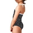 thumbnail image 4 of FOR U DESIGNS Math Theme One Piece Swimsuit Girls Black Summer Swimwear for Girls Kids 9-10T Novelty Halter Bathing Suit with Adjustable Strap, 4 of 6