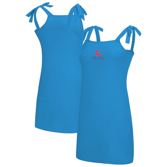 Women's Concepts Sport  Powder Blue Ole Miss Rebels Tie-Shoulder Nightdress