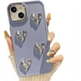 thumbnail image 6 of for iPhone Case,Cute ElectroPlated Love Heart Solid Color Silicone Camera Lens Protection Soft Shockproof Phone Case (Brown,iPhone 11 Pro Max), 6 of 6
