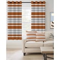 thumbnail image 2 of Orange Stripes Blackout Curtains 63 Inches Length, Modern Minimalist Horizontal Ombre Lines Window Treatment Thermal Insulated Drapes for Bedroom Living Room 2 Panels 104x63 Inches, 2 of 8