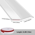 thumbnail image 2 of 32.8ft Universal Garage Door Top and Sides Seal Strip, Waterproof Self Adhesive Professional Sealing includes 40pcs Screws, White, 2 of 7