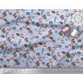 thumbnail image 2 of Soimoi Poly Georgette Fabric Floral,Fish & Deer Cartoon Decor Fabric Printed Yard 52 Inch Wide, 2 of 3