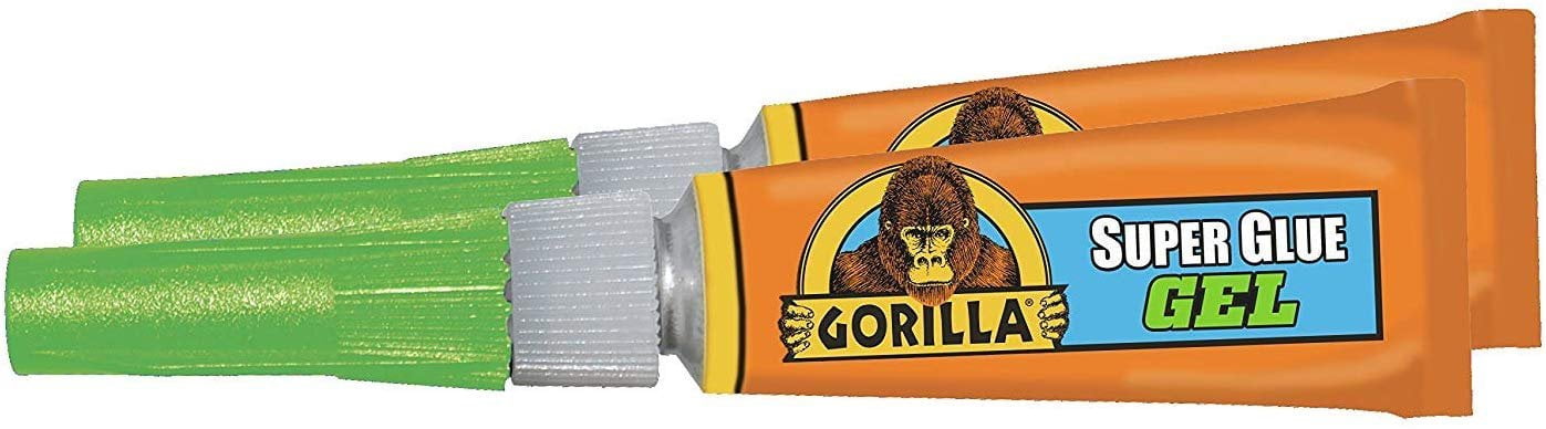 Gorilla Super Glue Gel, Two 3 Gram Tubes, Clear, Pack of 10