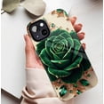 thumbnail image 5 of Luxury Emerald Rose Diamond iPhone Case for Women Birthday Gift Valentine's Day Compatible with iPhone 11/12/13/14/15/16 (Pro Max/Plus), 5 of 9