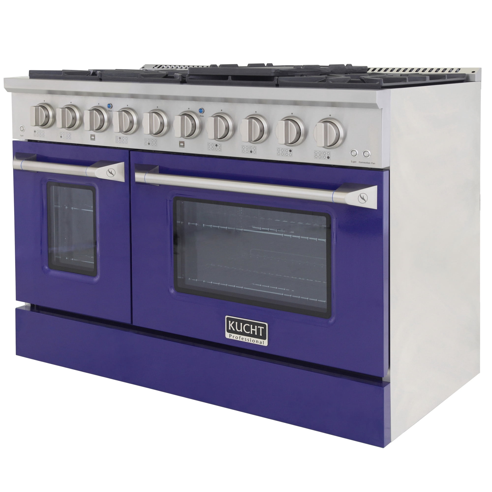 48 in. 6.7 cu. ft. Dual Fuel Range for Propane Gas in Blue