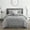 Grey, variant on Nanshing Carla Microfiber 7-Piece Bedding Comforter Set with BONUS Pillows, Queen, White