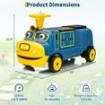 thumbnail image 5 of Eastvita 12V 2-Seater Trackless Ride-On Train, Licensed by CHUGGINGTON, Under Seat Storage, Light, Blue, 5 of 7