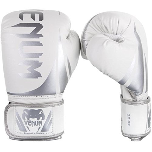 Guantes de Boxeo Venum Challenger 2.0 - Blanco/Plata - 16 Onzas