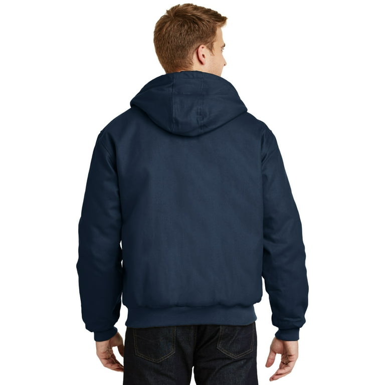 CornerStone Duck Cloth Hooded Work Jacket-XL (Navy) - Walmart.com