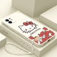 thumbnail image 3 of Funda de teléfono de dibujos animados Hello kitty para Samsung Galaxy, S24, S23, S22, S21, S20 Ultra FE, S10, 4G, S9, S10E, Note 20, 10, 9 Plus, con cordón, 3 of 5