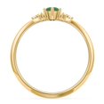 thumbnail image 4 of Birthstone Oval Ring with Shoulder Accents - Emerald (May), 4 of 5