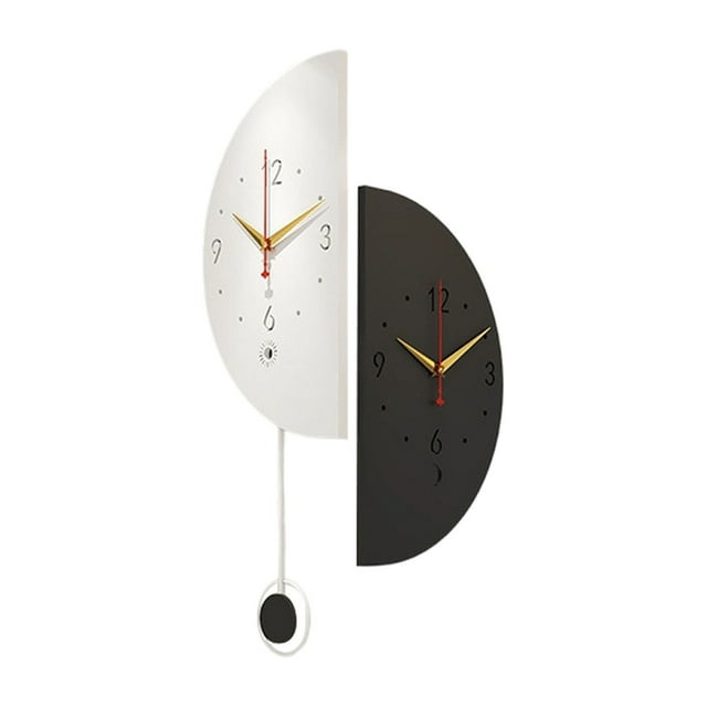 WMQPNNS Modern Corner Clock Stylish Double Clock Induction Luminous Corner Clock Bedroom Silent Corner Clock with Digital Scale