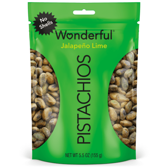 Wonderful Pistachios No Shells JalapeÃ±o Lime Flavored Nuts