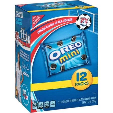 (2 Pack) Nabisco Mini Oreo Chocolate Sandwich Cookies Munch Packs, 12