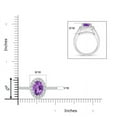 thumbnail image 4 of ANGARA Natural Classic Oval 1.6 ct Amethyst Halo Ring with Diamond Accents in 14K White Gold for Women (Size-9x7mm) | February Birthstone, Anniversary, Jewelry Gift for Women | Natural Amethyst Ring, 4 of 8