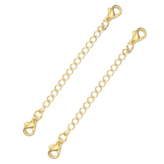 DESIGNICE 2026 New 2 Pieces Necklace Extender with Lobster Clasp,Adjustable Gold Necklace for Women,Durable Kc Gold Chain for Home,Party,Wedding,Casual Wear