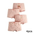 thumbnail image 2 of Godderr Toddler Kids Girls Underwear Shorts Cartoon Print Boxer Briefs Baby Cotton Four Corners Shorts 4Pcs for 2-12 Years, 2 of 7
