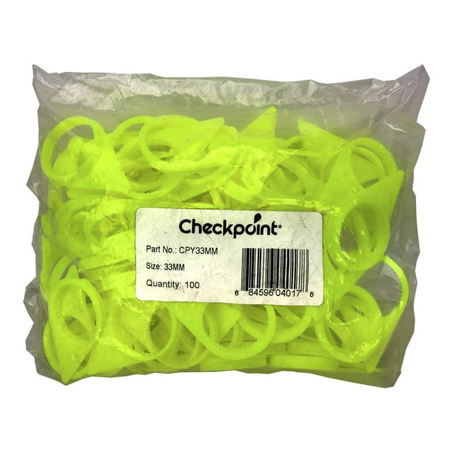 Checkpoint 100 Yellow 33mm Loose Lug Nut Indicators Wheel Nut Heat