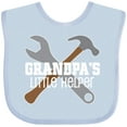 thumbnail image 3 of Inktastic Grandpa's Little Helper Boys Baby Bib, 3 of 4