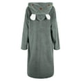 thumbnail image 7 of TrdSipl Women Long Hooded Fleece Robe Soft Warm Down Towel Robes for Women Cute Womens Bathrobe with Bunny Ear, 7 of 7