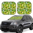 thumbnail image 2 of Picia Watercolor Kiwi Fruits Summer 2 Piece Car Windshield Sun Shade Foldable | Foldable Sun Shield for Front Window Blocks UV Rays and Keeps Your Vehicle Cool-Large, 2 of 7