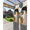 thumbnail image 3 of nqOlkjepod Outdoor Curtains for Patio Waterproof, Boho Middle Century Outdoor Privacy Panels Grommet, Abstract Orange Geometric Botanical Blackout Outside Curtains for Porch 54"x108", 2 Panels, 3 of 8