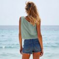 thumbnail image 3 of Junur Womens Tank Tops Casual Summer Loose Sleeveless V Neck Crop Tops Cotton Linen Lightweight Camis Shirts S-XXXL, 3 of 9