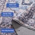 thumbnail image 2 of Cocosity 9'x12' Modern Vintage Medallion Traditional Indoor Area Rug for Living Room Home Office, Grey/Navy, 2 of 7