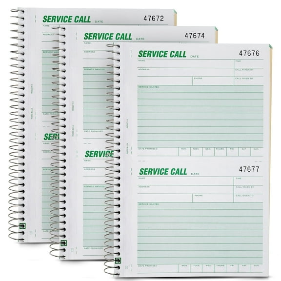 Abc Check Printing Phone Message Pads, Phone Call Log Book with Carbonless Duplicate, Easy-tear-off Top Copy, 3-Pack (300 Calls), 5.62 x 8.5 inches