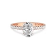 thumbnail image 3 of 3 Carat IGI Certified Oval Shape Lab Grown Diamond Engagement Ring | 14K Rose Gold | Myra Secret Halo Lab Diamond Ring | FG-VS1-VS2 Quality Friendly Diamonds, 3 of 5