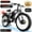 Black-White, variant on (US in Stock)5000W Peak Dual Motor Electric Bike for Adults , 60V 25AH Removable Battery Ebike , 50MPH AWD 21-Speed Mountain Snow E-Bike with 26" x 4.0 Fat Tire, Long Range Mountain Off-Road EBike