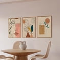 thumbnail image 5 of Boho Wall Art Set of 3, Minimalist Abstract Boho Sun Poster Sunrise Women Palm Leaf Wall Decor Bohemian Poster Mid Century Modern Arts Print Pictures for Aesthetic Room Bedroom 12x16 inch Unframed, 5 of 6
