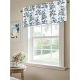 thumbnail image 6 of Vintage Blue Plant Valances for Windows, Rod Pocket Kitchen Valance Curtains - Soft & Washable Small Window Treatment for Living Room,&nbsp;Bathroom, Nature Abstract, 54x18inch, 6 of 9