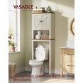 thumbnail image 4 of SONGMICS HOME LIRY Colección - Armario sobre el Inodoro, Organizador de Baño, con Puertas de Granero, Estante Ajustable, Blanco Rústico, 4 of 5