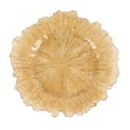 thumbnail image 3 of BalsaCircle 24 Amber Gold 13" Acrylic Wooden Textured Round Reef Acrylic Charger Plate, 3 of 6
