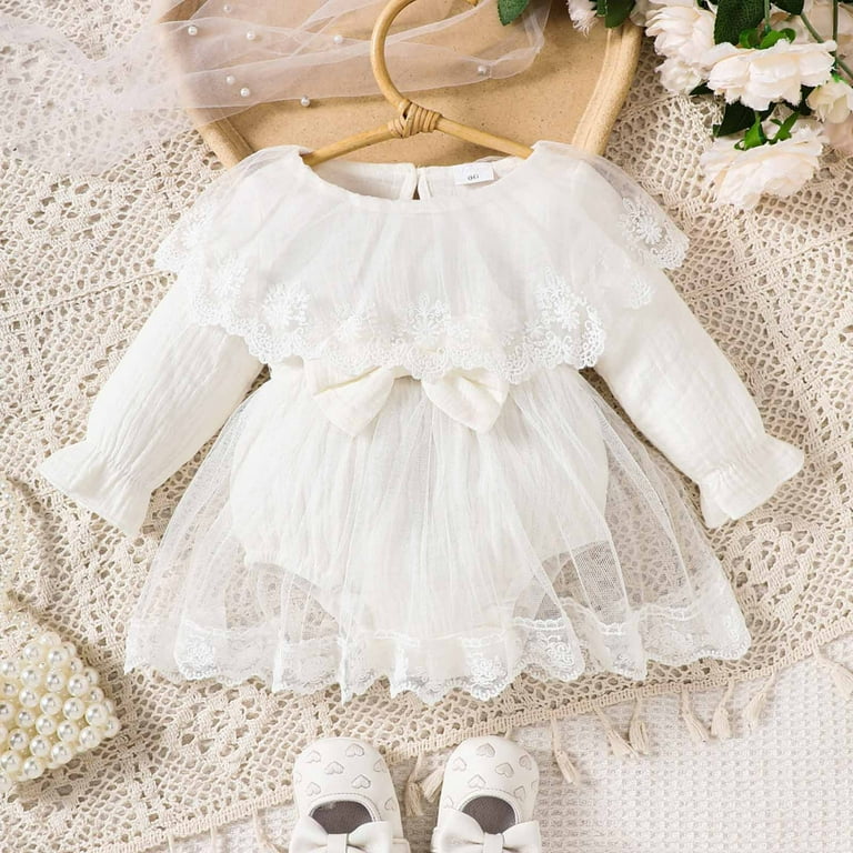 RMGVDSD Baby Girl Romper Baby Girl Long Sleeve Lace Romper Dress