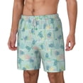 thumbnail image 2 of Balery Sea Turtle Mens Swim Trunks Swim Shorts for Men Quick Dry Inseam Beach Shorts with Compression Liner Pocket-X-Large, 2 of 9
