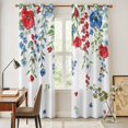 thumbnail image 5 of Kitchen Curtains 84 Inch Length 2 Panels, Independence Day Grommets Window Treatment Curtain, Eucalyptus Leaves Country Flowers Thermal Curtains Drapes for Living Room/Bathroom, 5 of 9