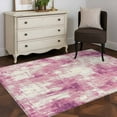 thumbnail image 3 of Pink Ombre Area Rugs 2.7'x5', Washable Small Throw Rugs for Kitchen Bedroom, Gradient Abstract Art Vintage Indoor Outdoor Rug Non-Slip Low Pile Carpet Runner Reversible Floor Mats, 3 of 8