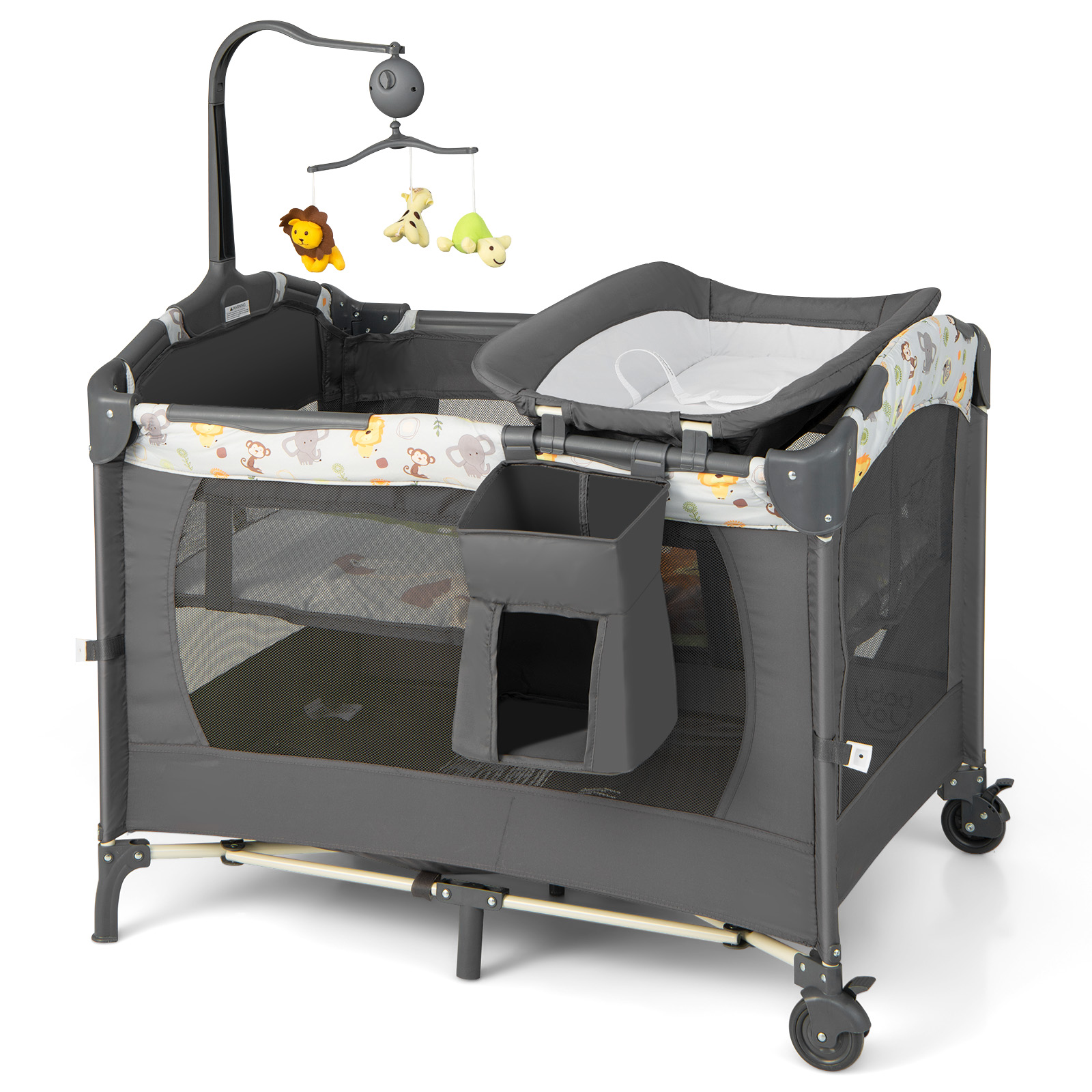 Infans Baby Bedside Sleeper Portable Baby 4in1 Rolling