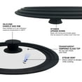 thumbnail image 6 of Universal Lid for Pots, Pans and Skillets Fits 7", 8" and 9" Diameter Cookware -  Tempered Glass Pan Lid with   Rim, Multi-purpose  Pot , Dishwasher-Safe, Black, 6 of 7