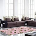 thumbnail image 3 of SKYSONIC Lightweight Soft Area Rugs Roses White Dots Floor Mat for Kids Playing Room Hardwood Floor Living Room 60x39 inch Nursery Rugs, 3 of 5