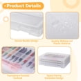 thumbnail image 3 of 4 Pcs Scrapbook Paper Storage Box, 12.5 x 9.4 x 0.9 in Transparent Frosted Stackable Plastic Document Organizer for A4 Paper, Important Certificates, Craft Supplies, Home Office Use, 3 of 6