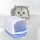 thumbnail image 3 of Caja de arena con capucha de lados altos, orinal cerrado, caja de arena con inodoro, orinal, caja de arena profunda con puerta, caja de arena para mas , Azul Salvador Bandeja de arena para gatos, 3 of 6