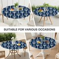 thumbnail image 7 of Patio Party Bohemian Floral Tablecloth 44 Inch Round, Elastic, Durable, Easy Wipe, 7 of 7